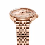 Rose Gold Diamond Accent Stainless Steel Watch with Date Display - Image 4