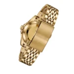 Classic Steel Watch Gold Dial Date Display - Image 5