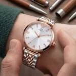 Classic Two Tone Steel Watch Crystal Dial